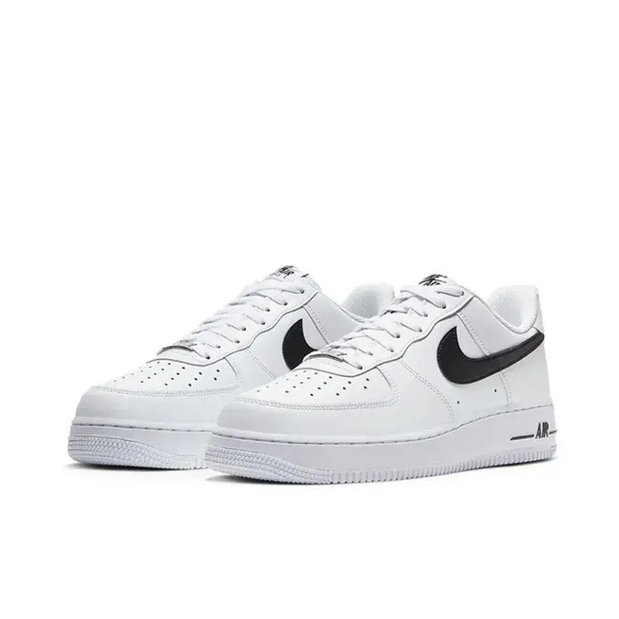 Nike Low Top Board Shoes Air Force 1 07 Black White Comfortable Trendy Hundred Wear-resistant Anti-slip