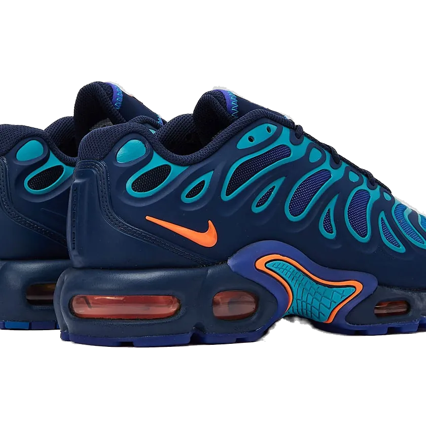 Nike Men's Air Max Plus Drift Shoes - Midnight Navy / Dusty Cactus / Persian Violet / Total Orange