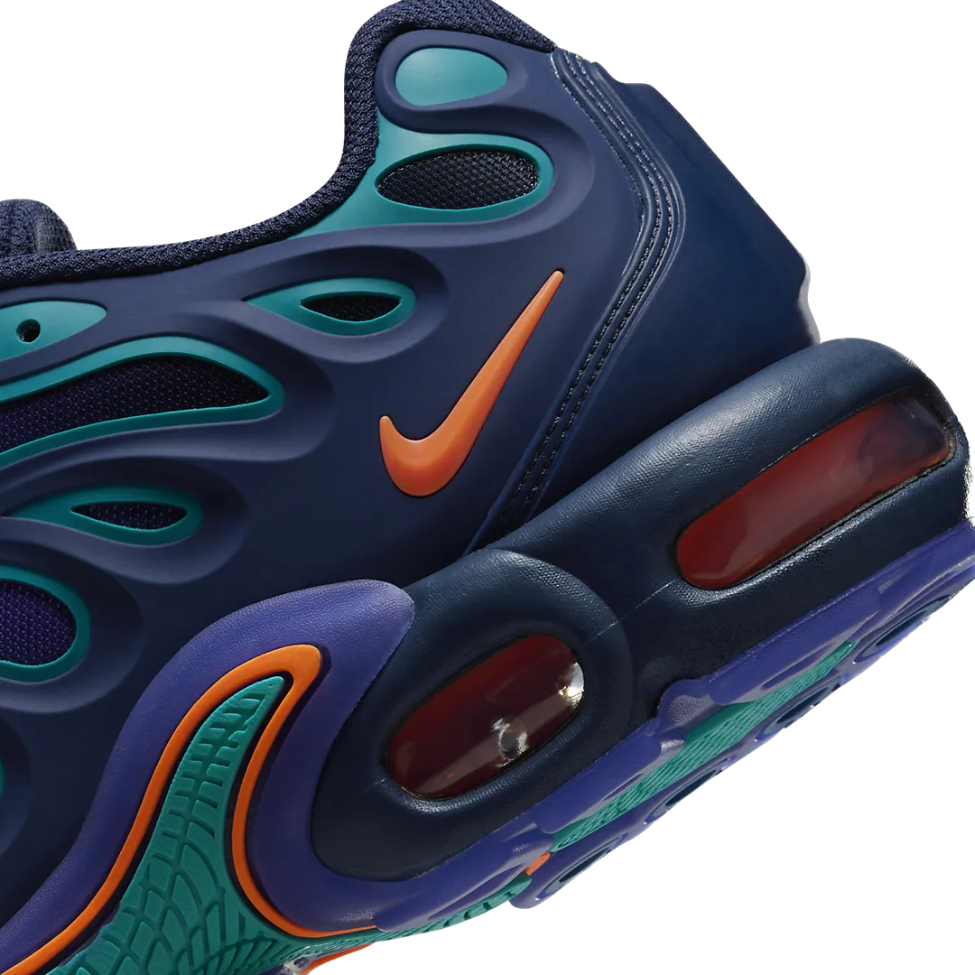 Nike Men's Air Max Plus Drift Shoes - Midnight Navy / Dusty Cactus / Persian Violet / Total Orange