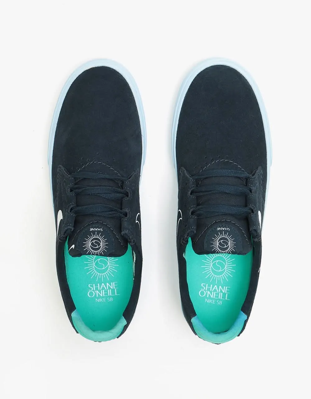 Nike SB Shane T Skate Shoes - Dark Obsidian/White-Hyper Jade