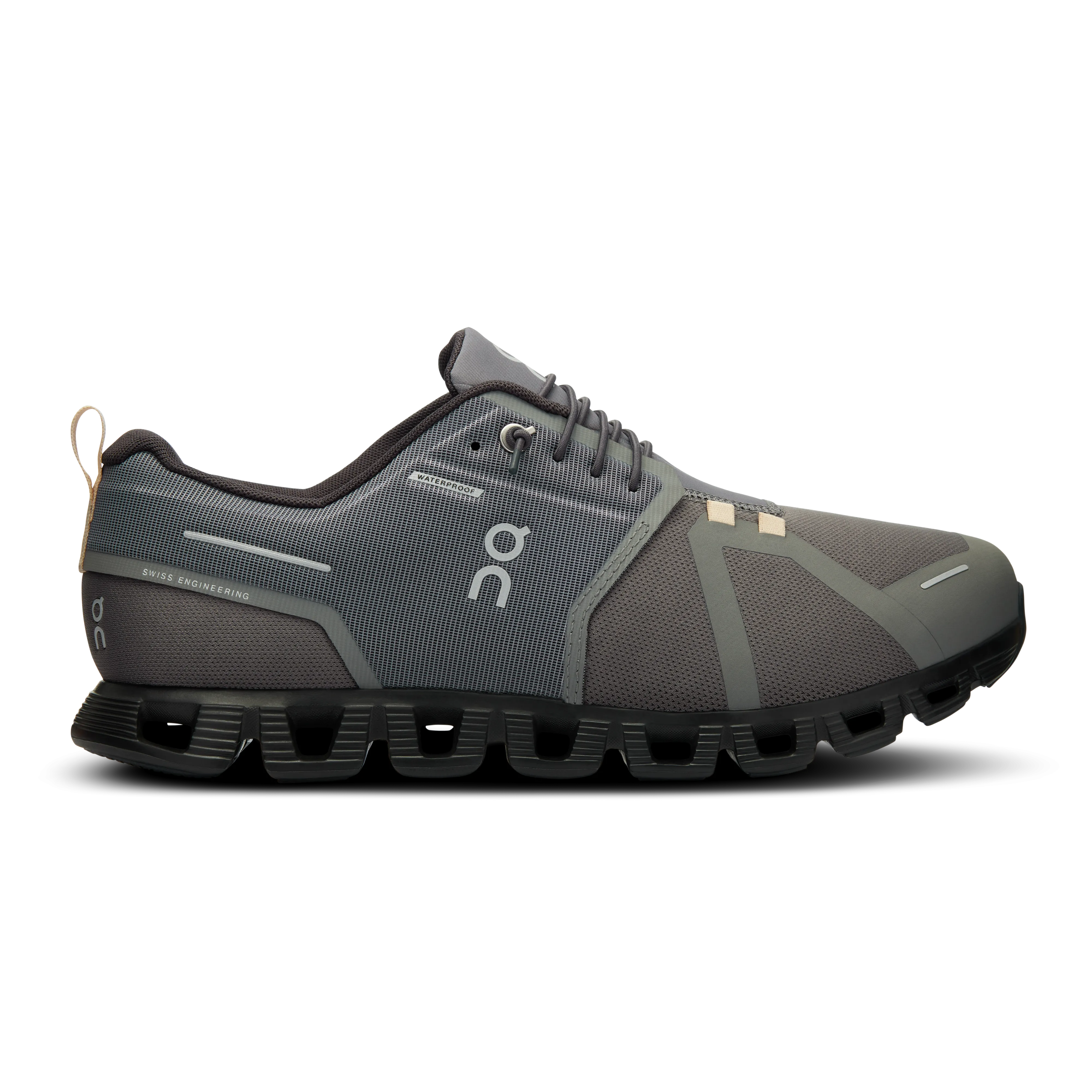 On Running Men's Cloud 5 Waterproof Shoes - Asphalt / Magnet