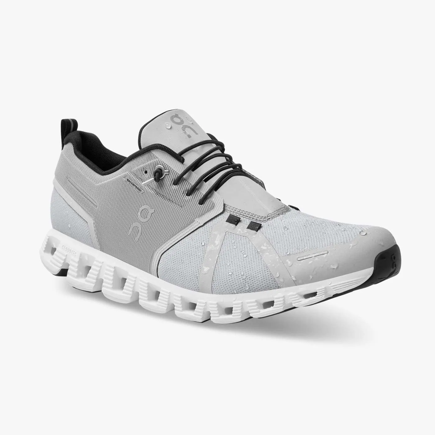 On Running Women's Cloud 5 Waterproof Shoes - Glacier / White