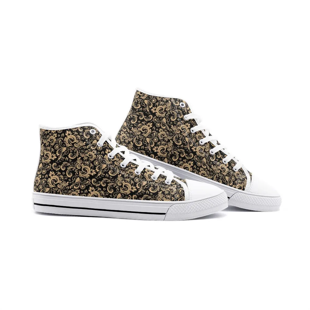 Oriental Floral Pattern - Onyx | High Tops | Mandalazed