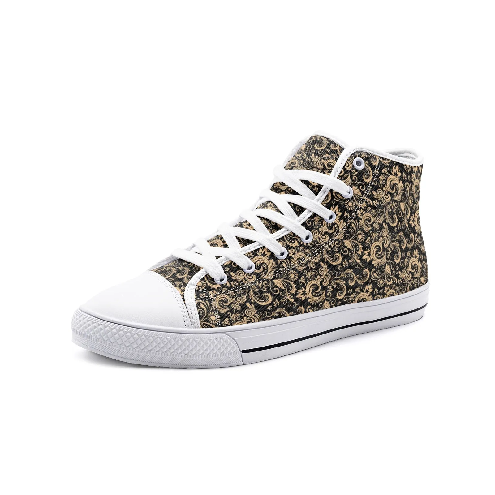 Oriental Floral Pattern - Onyx | High Tops | Mandalazed