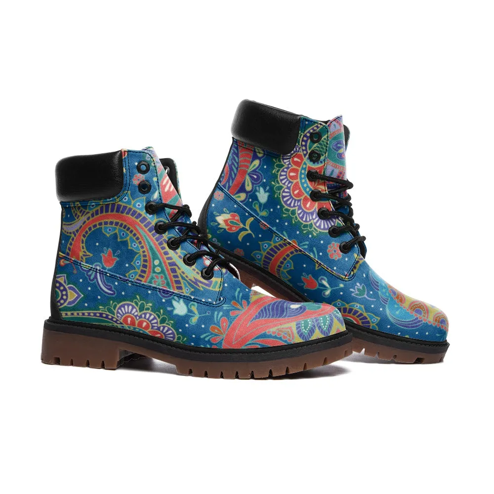 Paisley Milky Way Casual Leather Lightweight boots TB