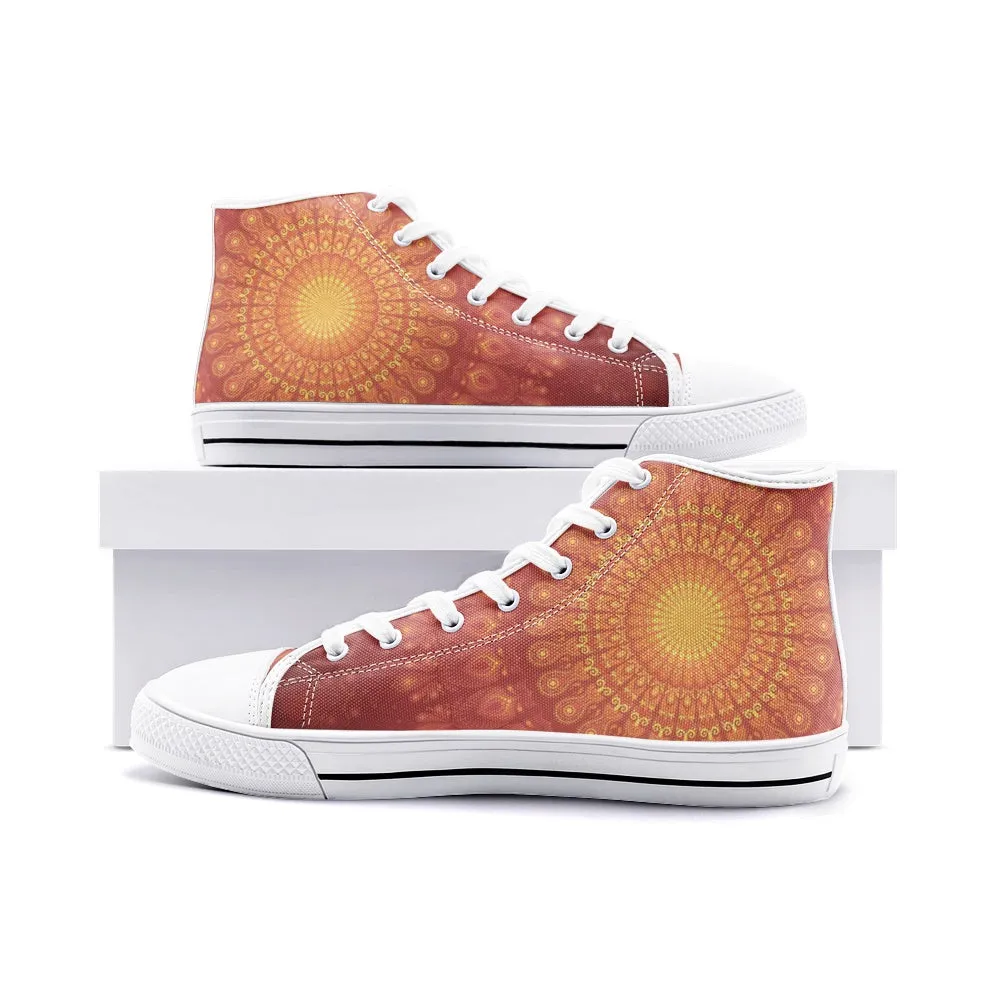 Peacock Feather Mandala - Sun | High Tops | Mandalazed