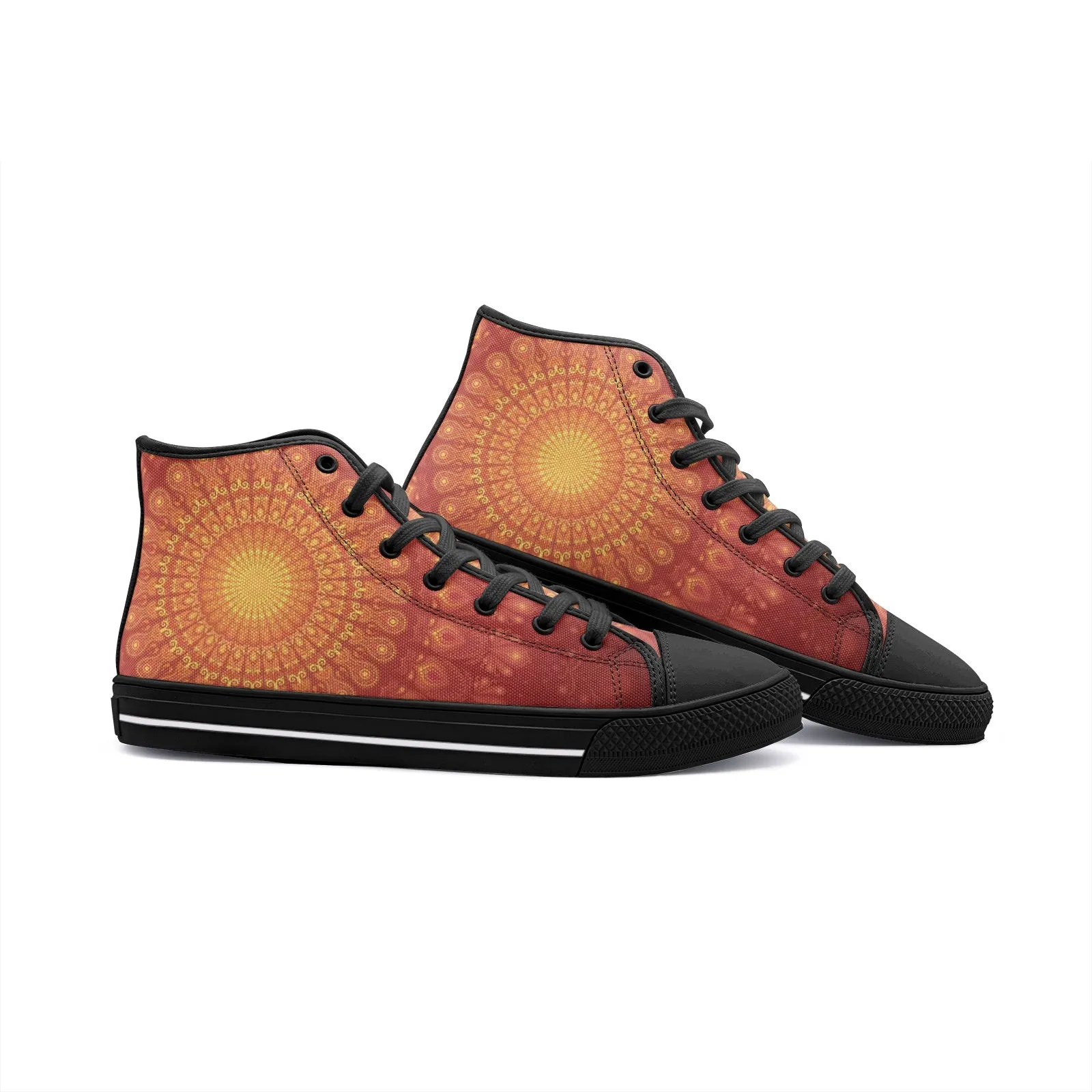 Peacock Feather Mandala - Sun | High Tops | Mandalazed