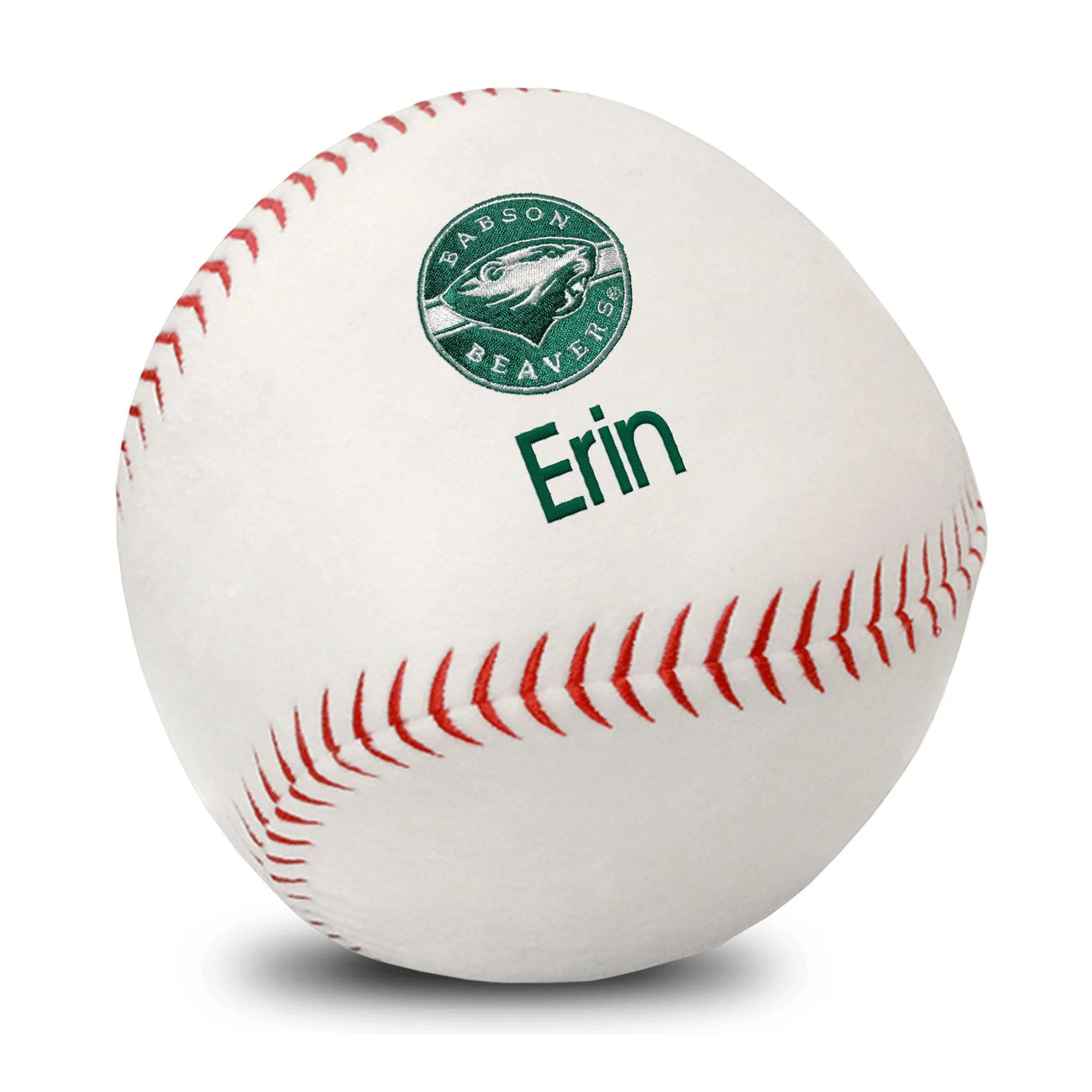 Personalized Babson Beavers Plush Baseball