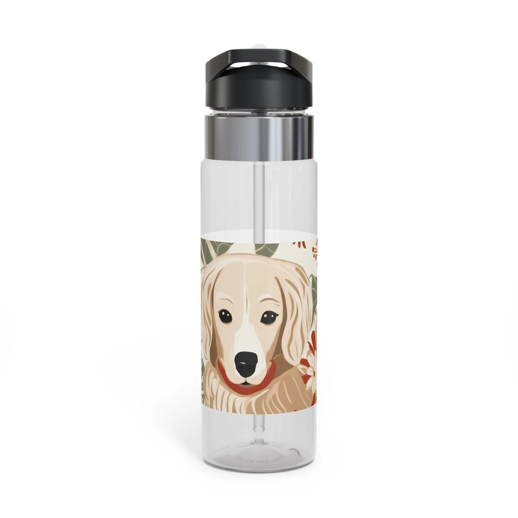 Puppy with Red Collar, 20oz Sport Water Bottle, BPA-Free, Tritan™ plastic