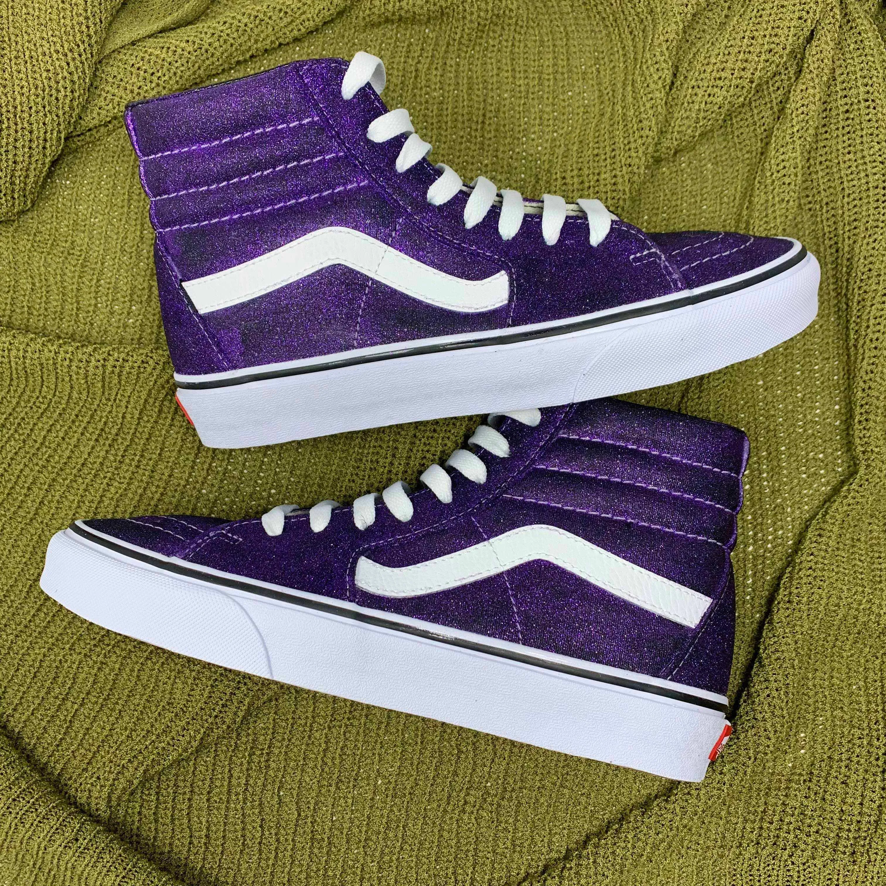 Purple Glitter SK8-Hi Vans