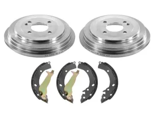 Rear Brake Drums and Brake Shoes for Hyundai Accent SE 3PC Kit 2013-2019