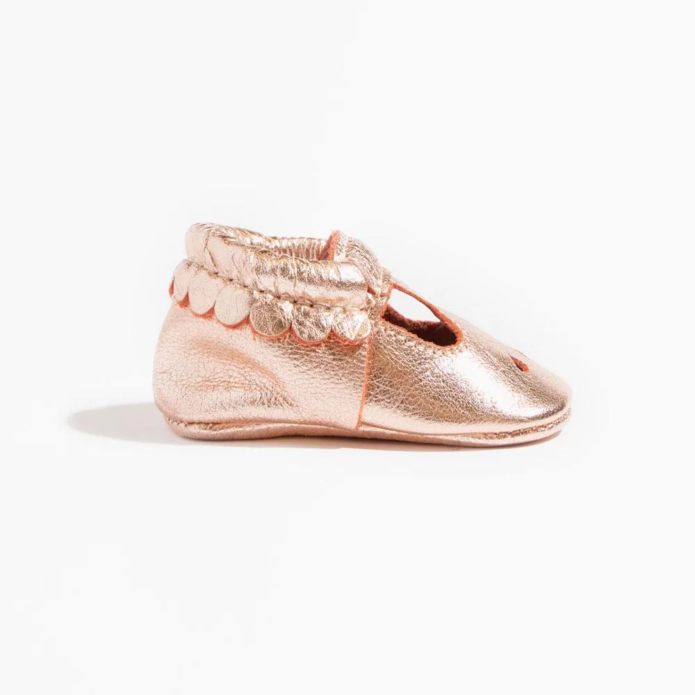 Rose Gold Mary Jane Baby Shoe