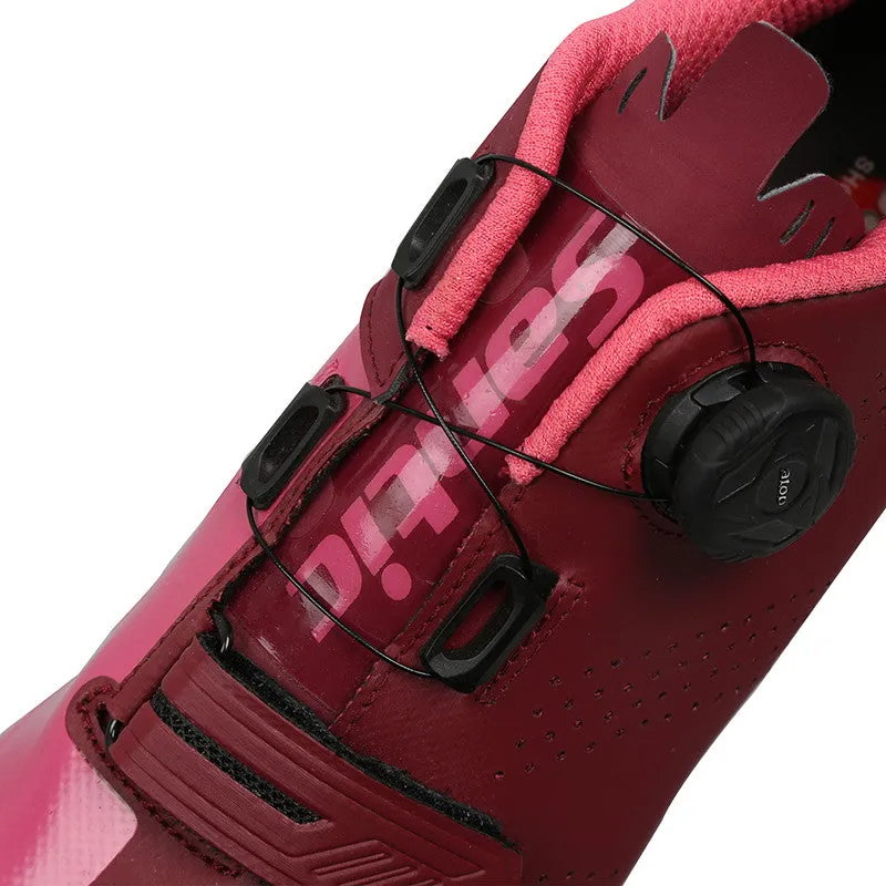 Santic Hurles Wine Red Women Road Cycling Shoes