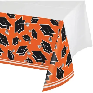 School Spirit Orange Tablecover - 54" x 102"