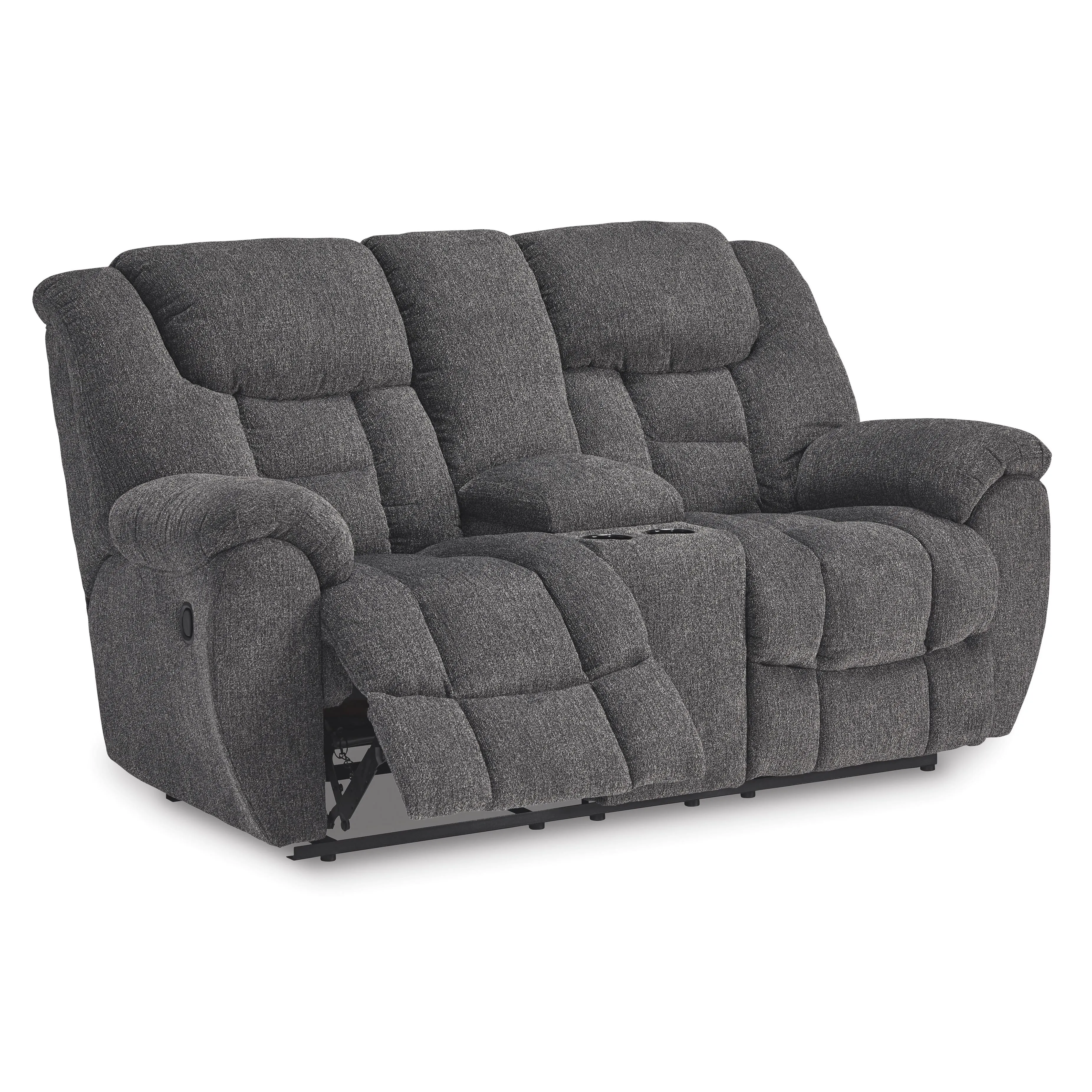 Signature Design by Ashley Foreside Reclining Fabric Loveseat with Console 3810494