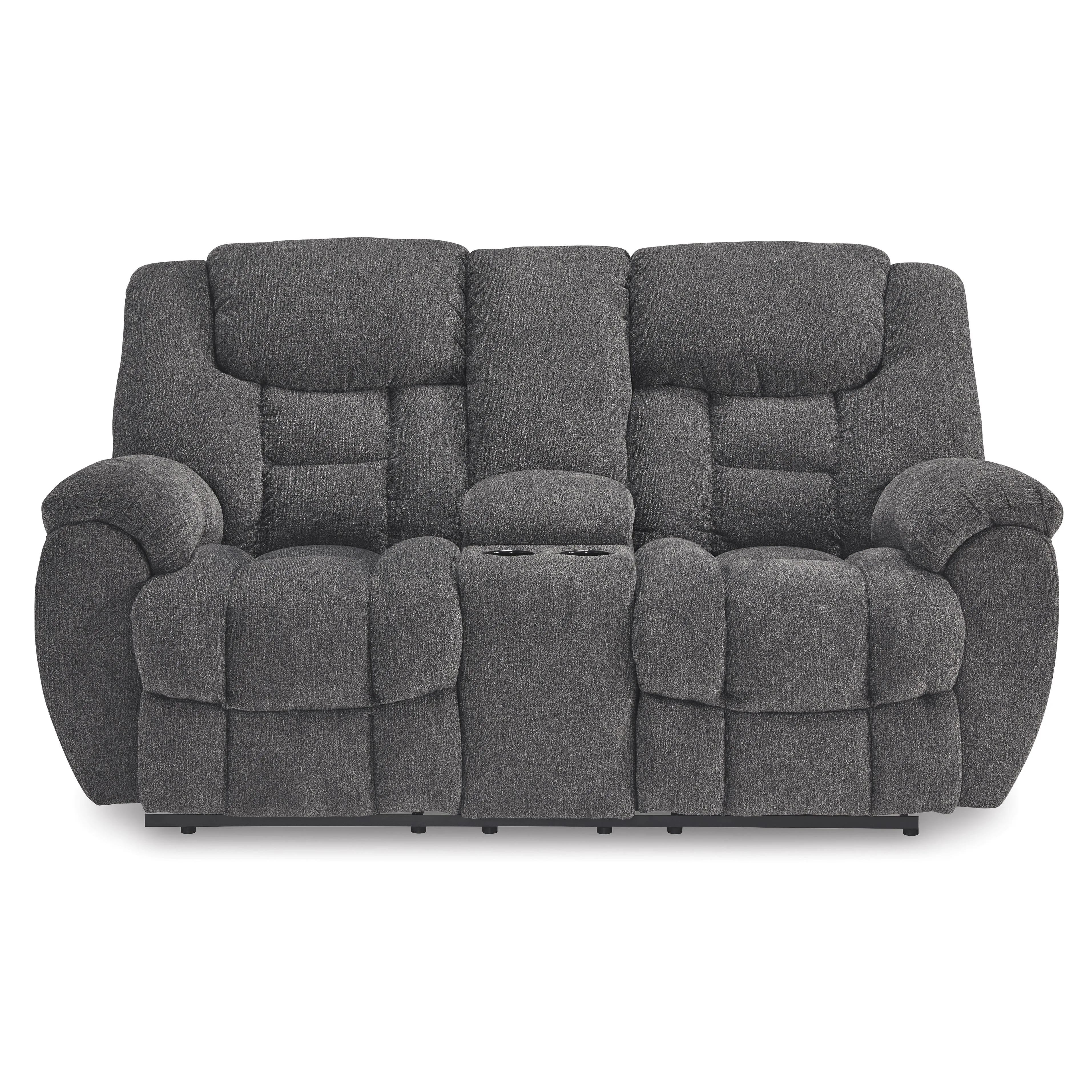 Signature Design by Ashley Foreside Reclining Fabric Loveseat with Console 3810494C