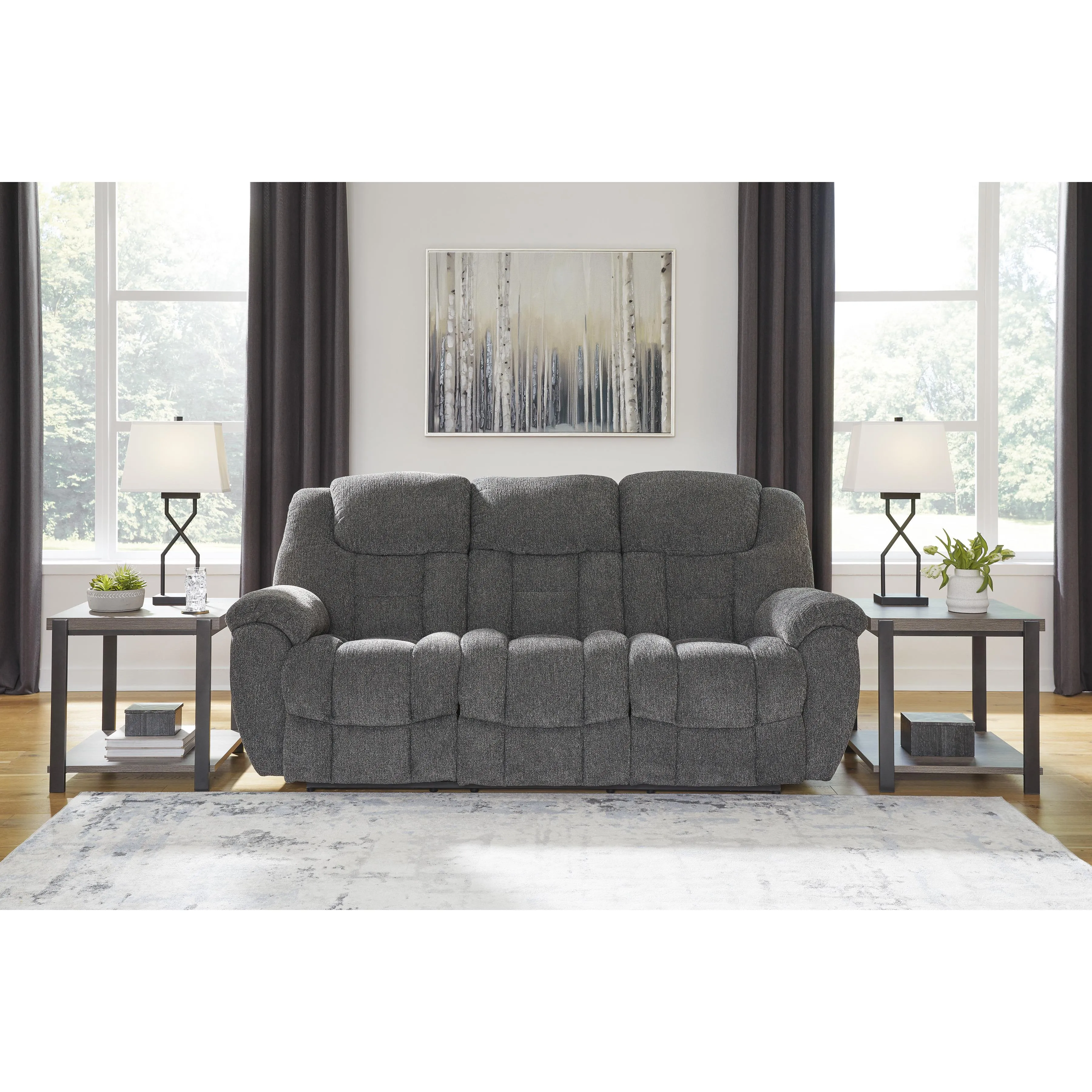 Signature Design by Ashley Foreside Reclining Fabric Sofa 3810488