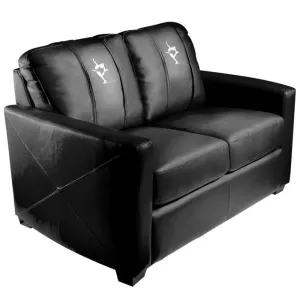 Silver Loveseat with Figure Skater Catch Foot Logo Panel