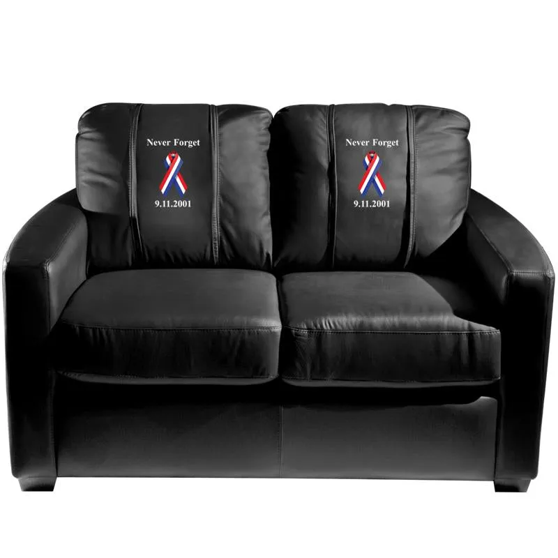 Silver Loveseat with Speed Skater Logo Panel