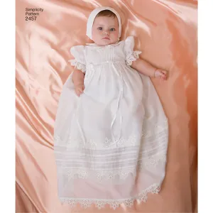 Simplicity Pattern 2457 Babies' Christening Set