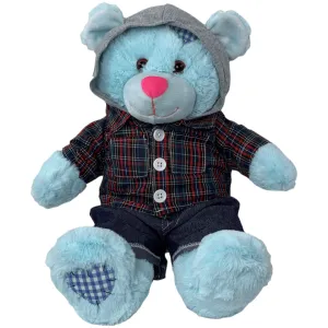 Skater Hoodie w/Denim Pants Blue Bear Gift Set