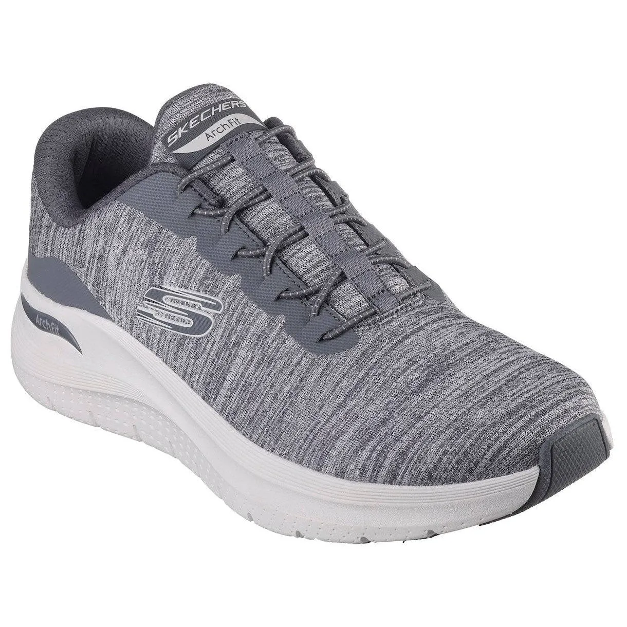 Skechers 232709 Arch Fit 2.0 - Upperhand Mens Grey Textile Slip On Trainers