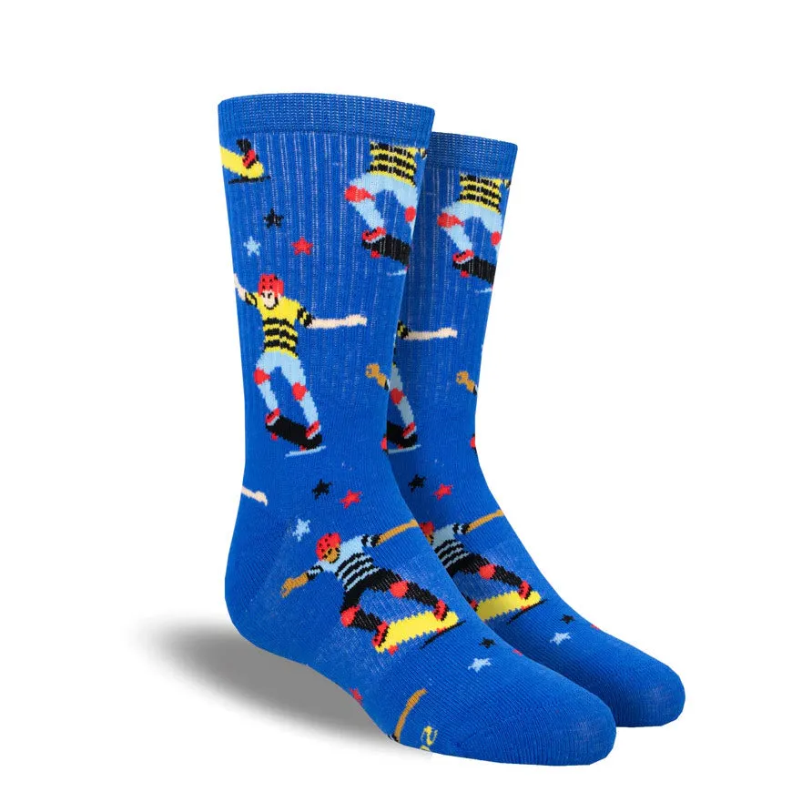 SOCKSMITH LATER SKATER CREW SOCKS BLUE - KIDS