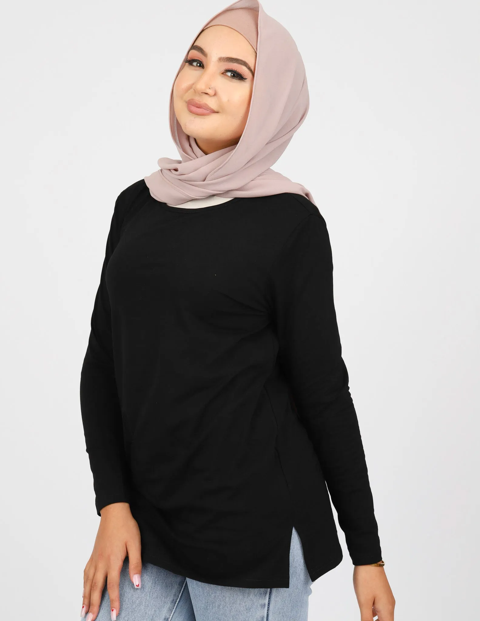 Sporty Straight Hem Top - Dark Shades