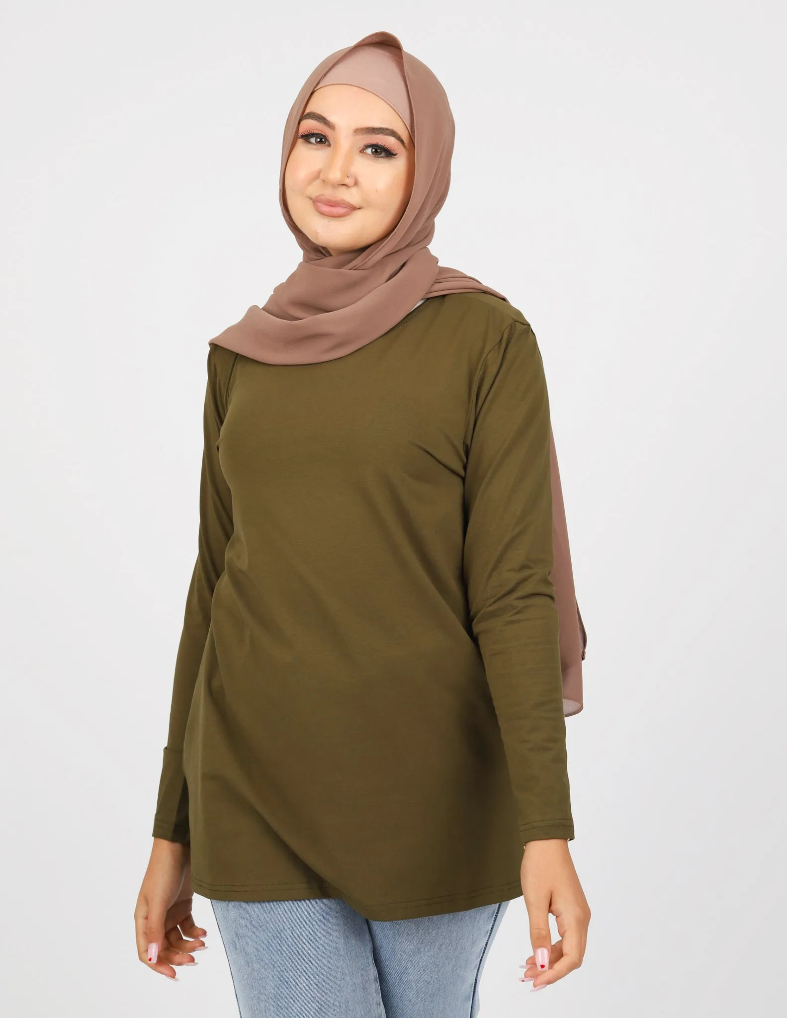 Sporty Straight Hem Top - Dark Shades