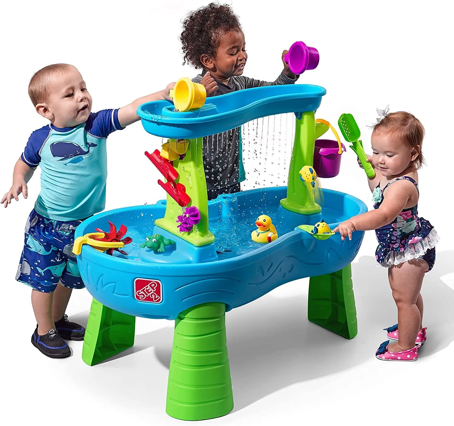 Step2 Rain Showers Splash Pond Water Table | Kids Water Play Table with 13-Pc Accessory Set