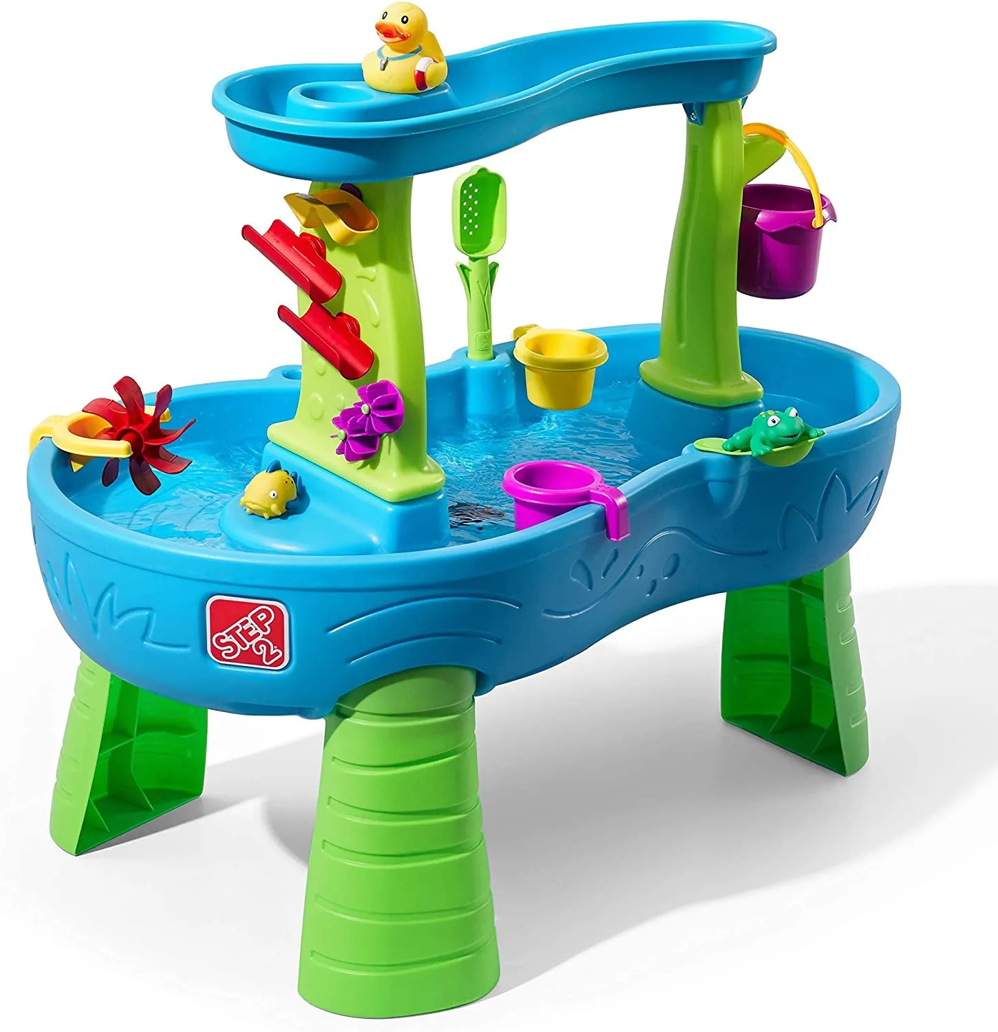 Step2 Rain Showers Splash Pond Water Table | Kids Water Play Table with 13-Pc Accessory Set