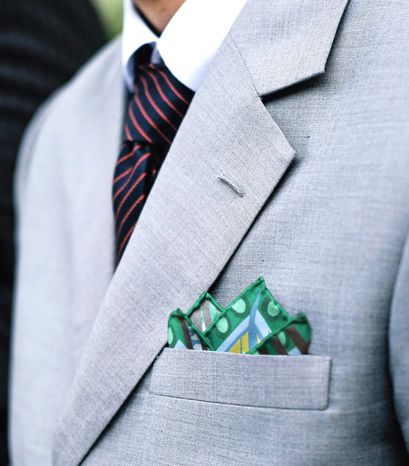 Tarsier No Evil Pocket Square Blue