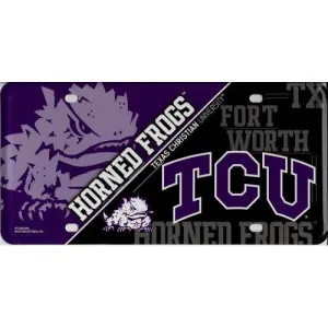 TCU Horned Frogs Metal License Plate