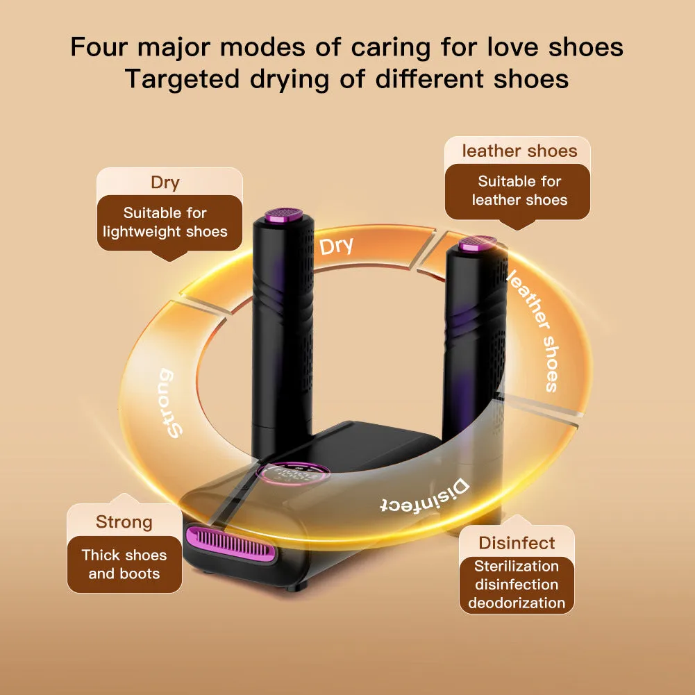 Timed quick-drying shoe dryer  constant temperature dehumidification and deodorization, portable and foldable design, smart shoe dryer