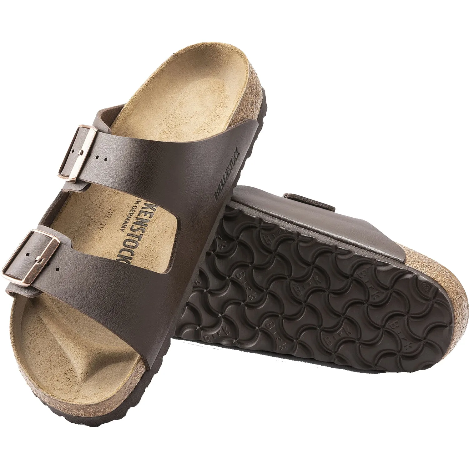 Unisex Birkenstock Arizona Dark Brown Birko-Flor