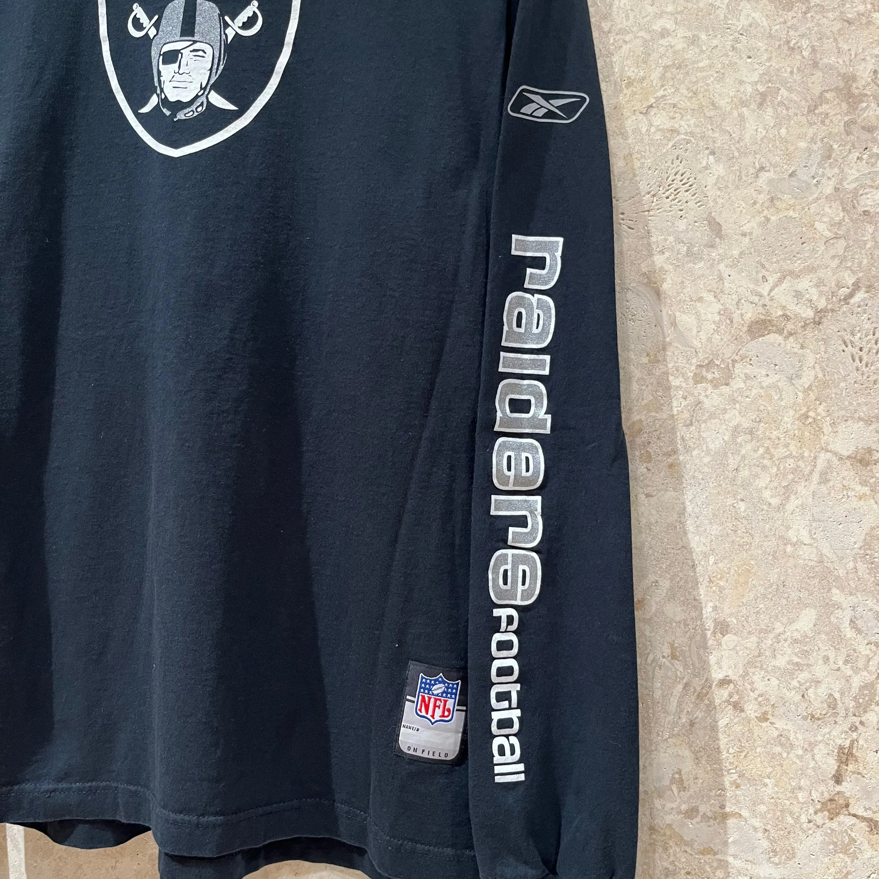 WF 2000s Reebok Oakland Raiders Longsleeve T Shirt Size M