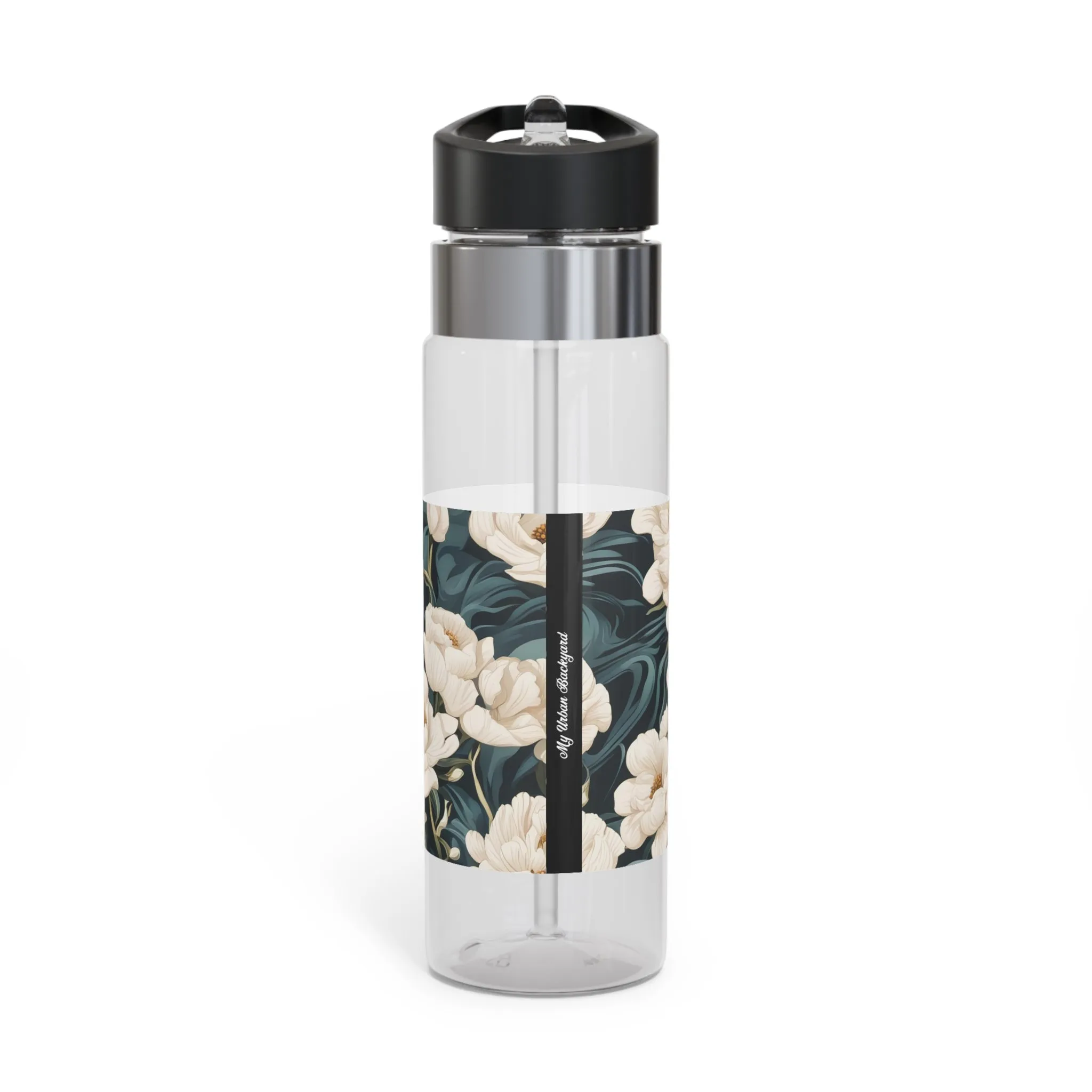 Winter Flowers, 20oz Sport Water Bottle, BPA-Free, Tritan™ plastic