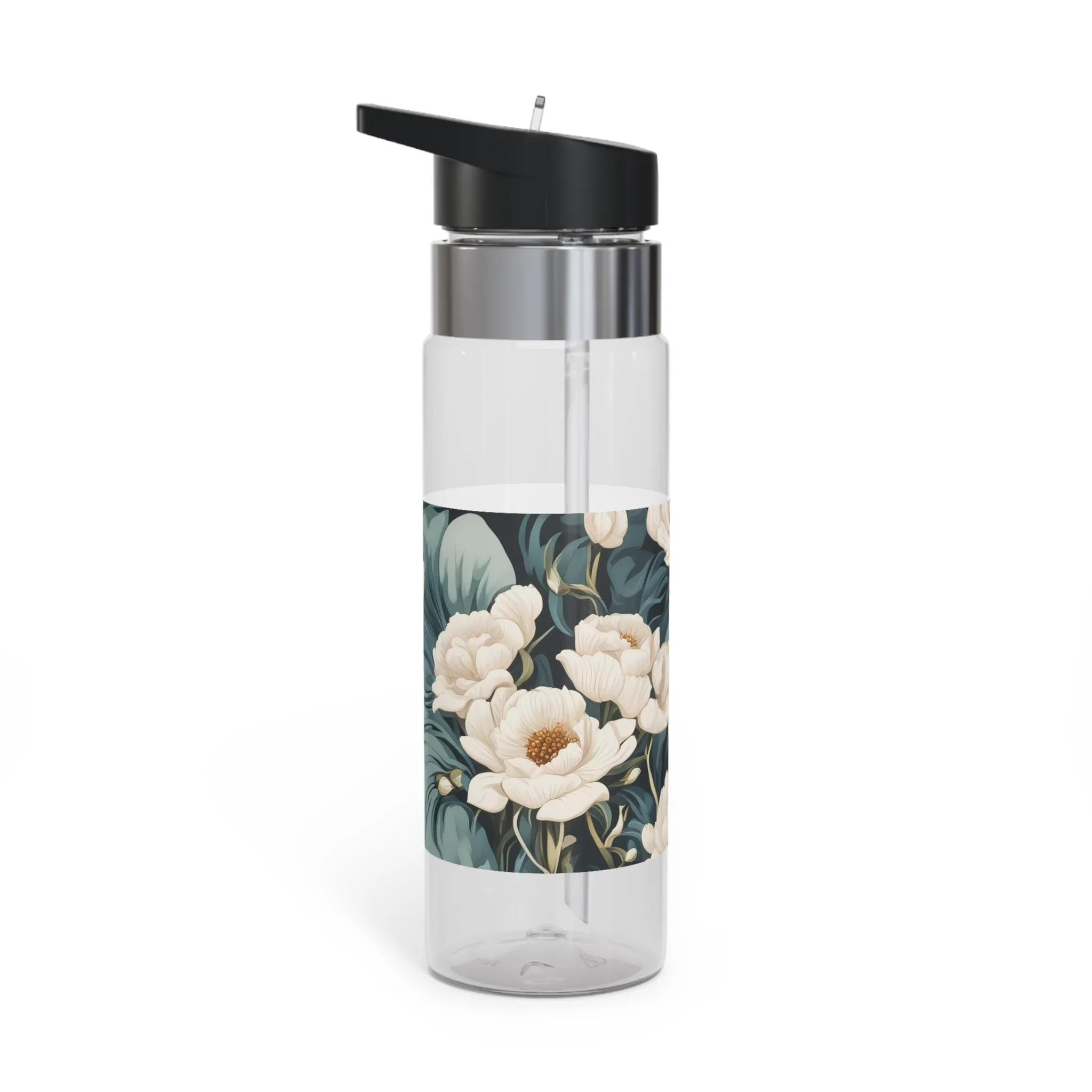 Winter Flowers, 20oz Sport Water Bottle, BPA-Free, Tritan™ plastic