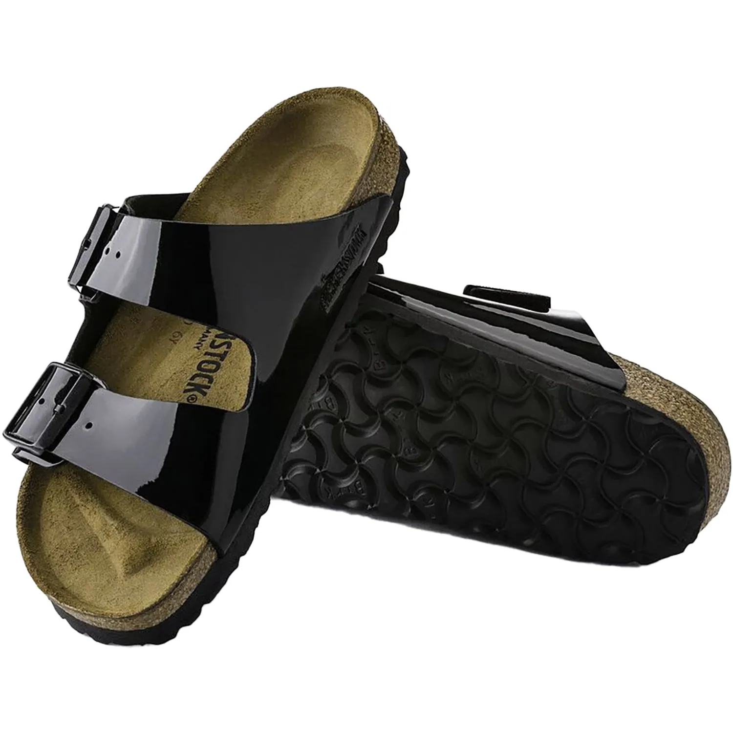 Women's Birkenstock Arizona Black Patent Birko-Flor