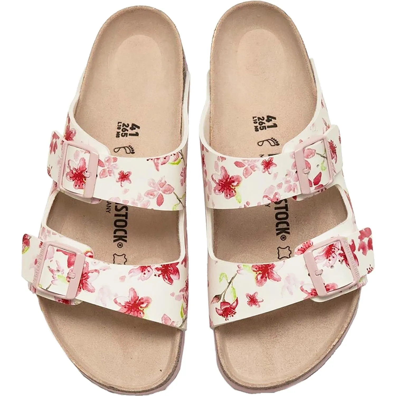 Women's Birkenstock Arizona Blossom White Birko-Flor