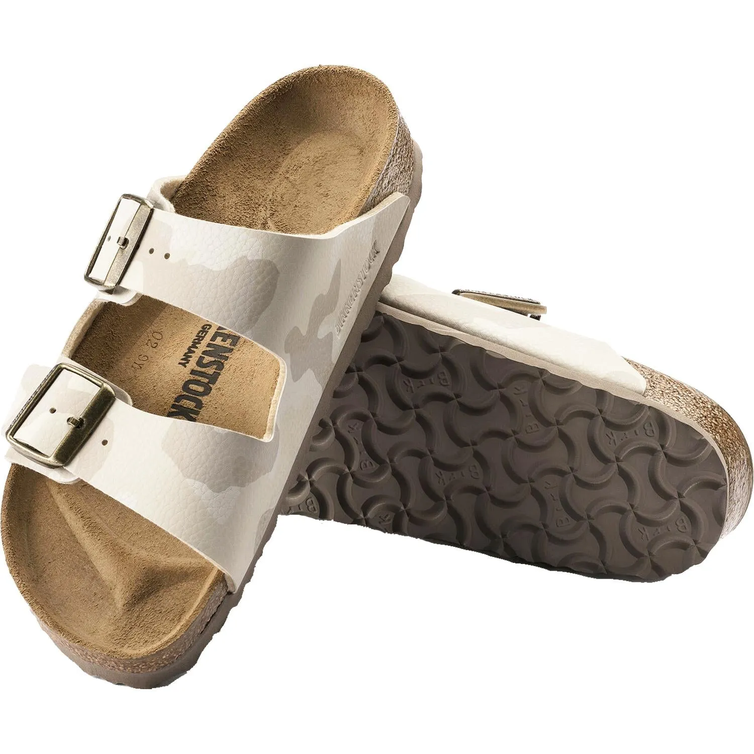 Women's Birkenstock Arizona Desert Soil Camo Sand Birko-Flor