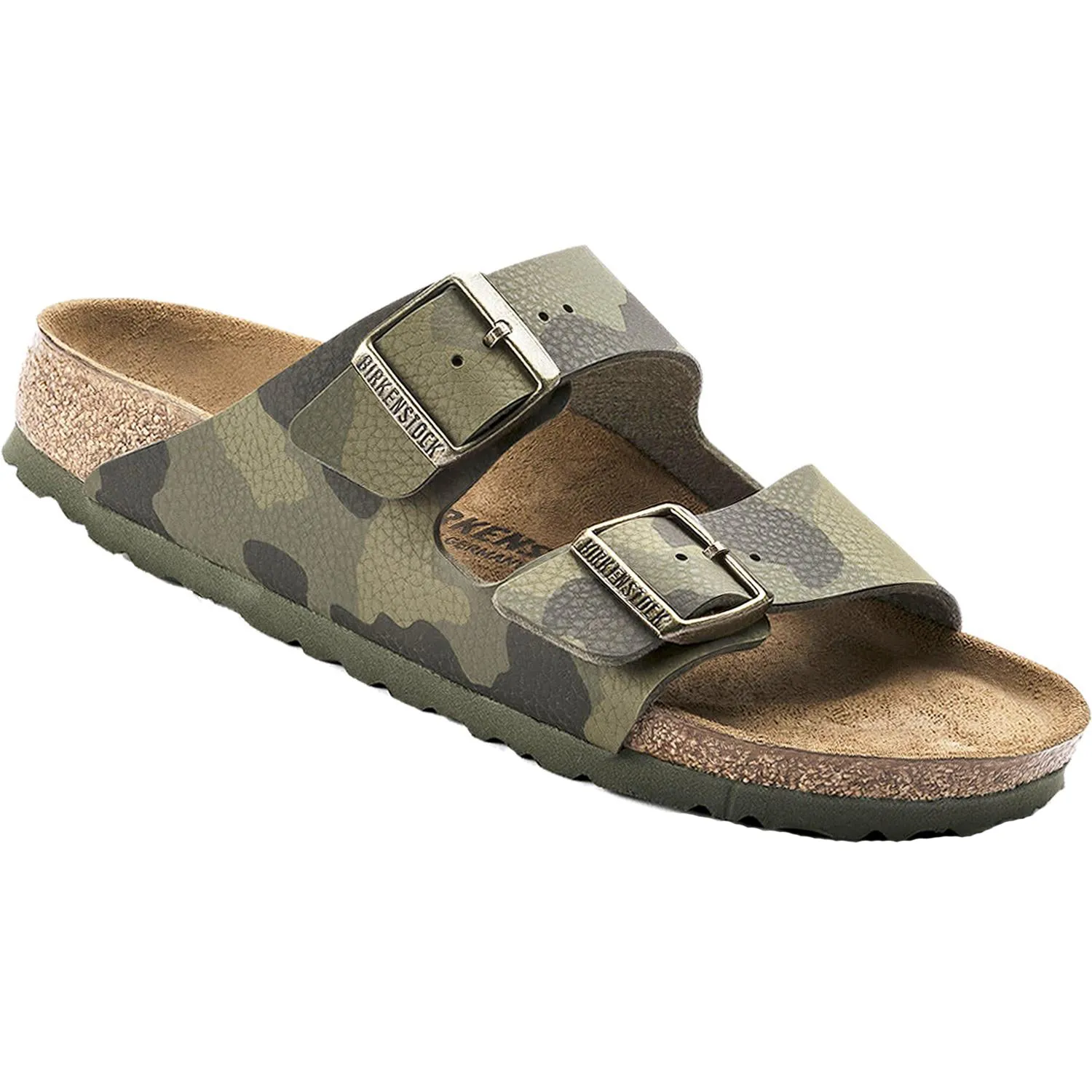 Women's Birkenstock Arizona Desert Soil Camouflage Green Birko-Flor