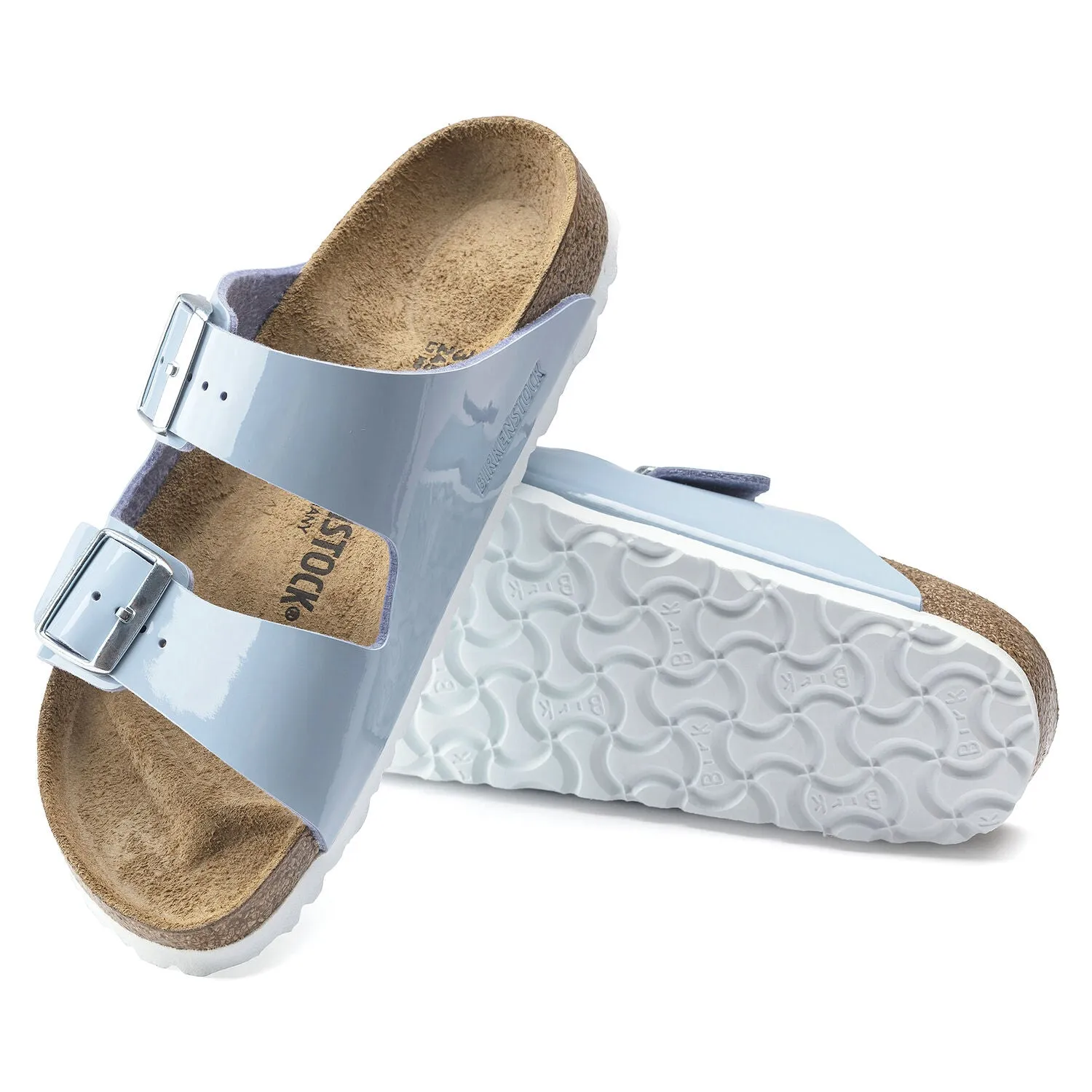 Women's Birkenstock Arizona Dove Blue Patent Birko-Flor