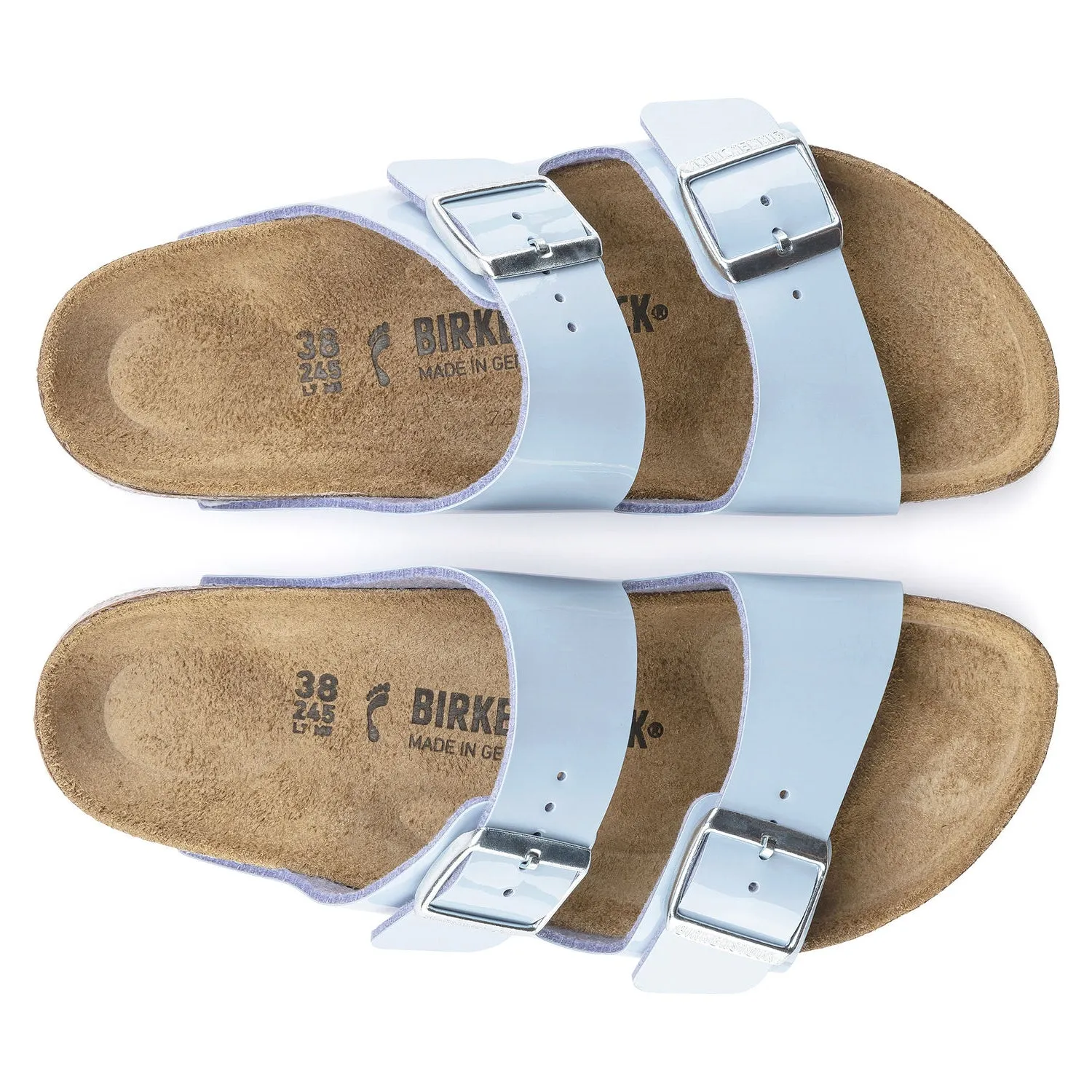 Women's Birkenstock Arizona Dove Blue Patent Birko-Flor