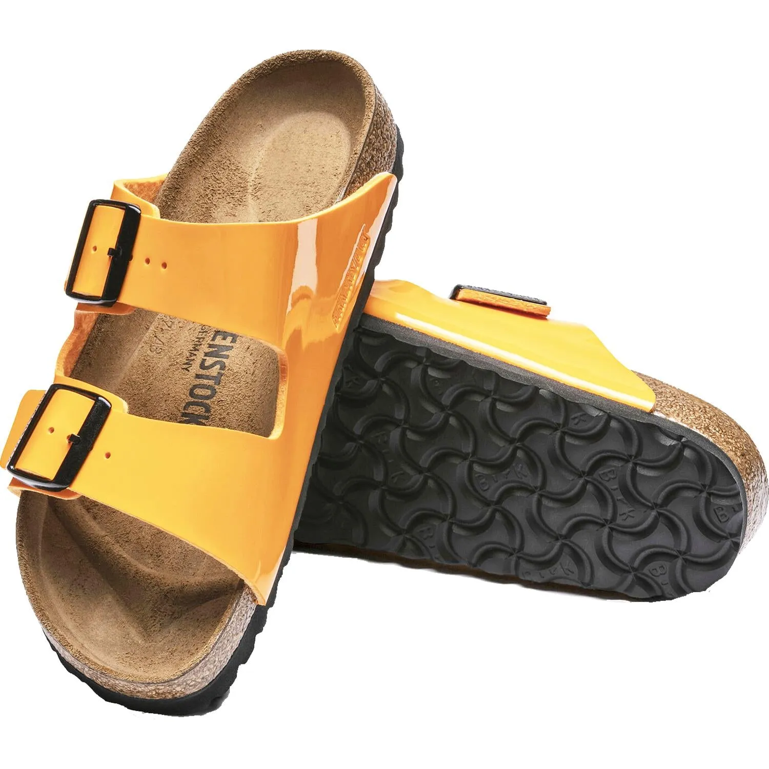 Women's Birkenstock Arizona Marigold Birko-Flor Patent