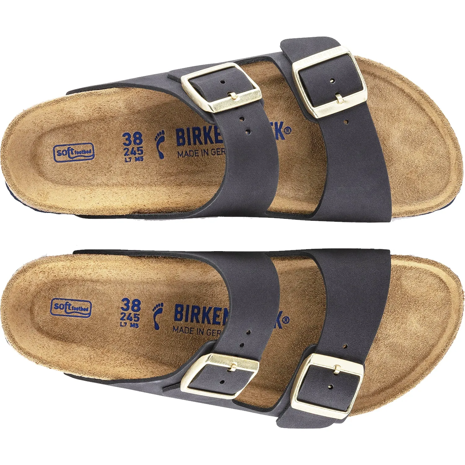 Women's Birkenstock Arizona Soft Footbed Midnight Nubuck