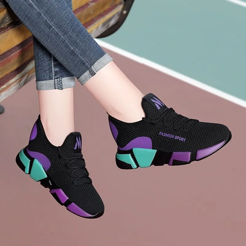 Women's Black Casual Sport Shoes - GlamzLife