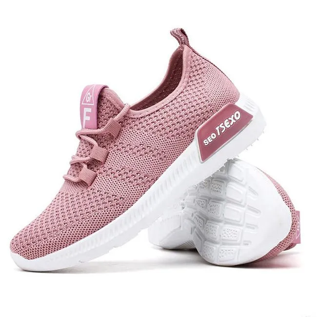 Women's breathable mesh sneakers casual comfort walking shoes