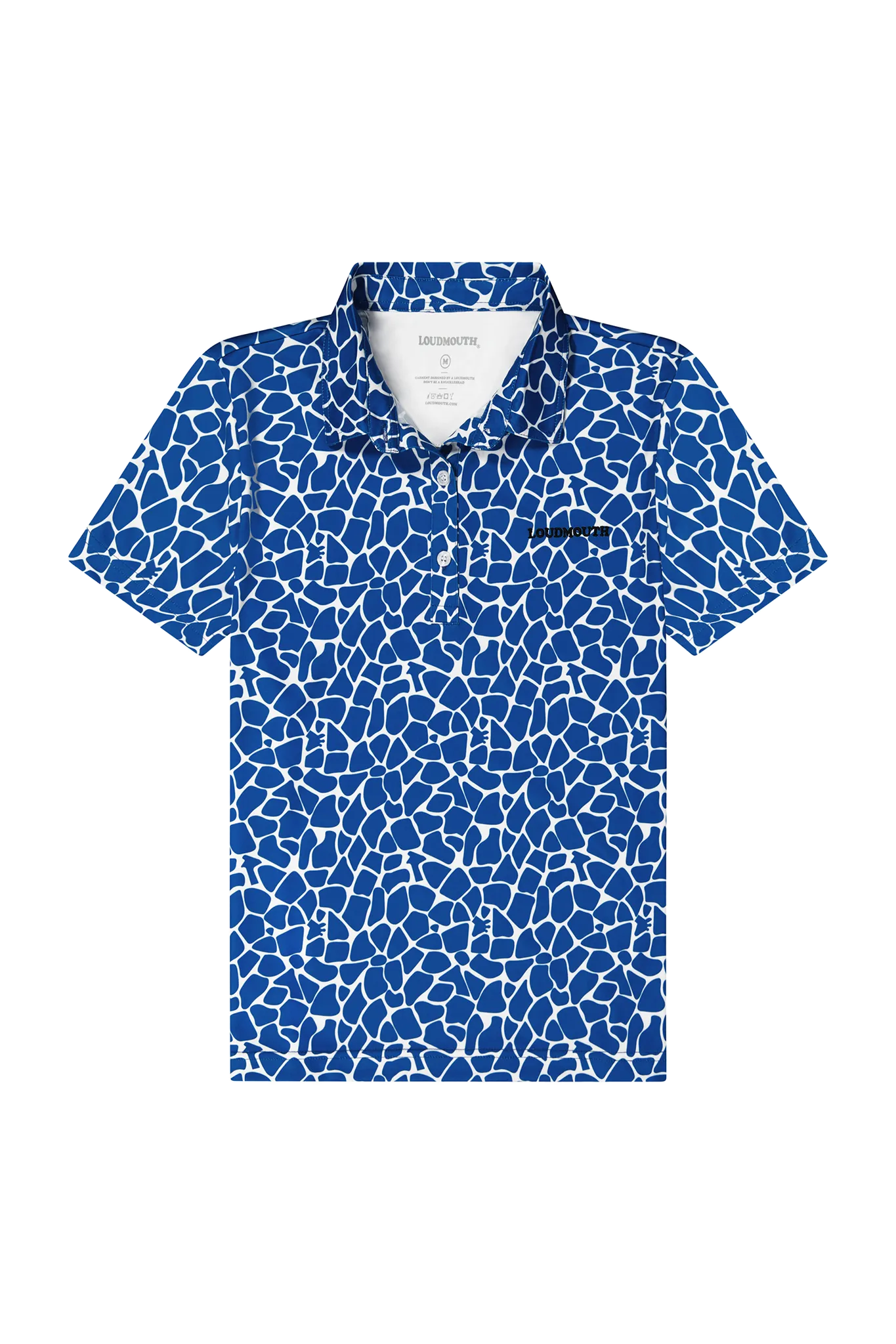 Womens Breezy Polo - Blue Giraffe