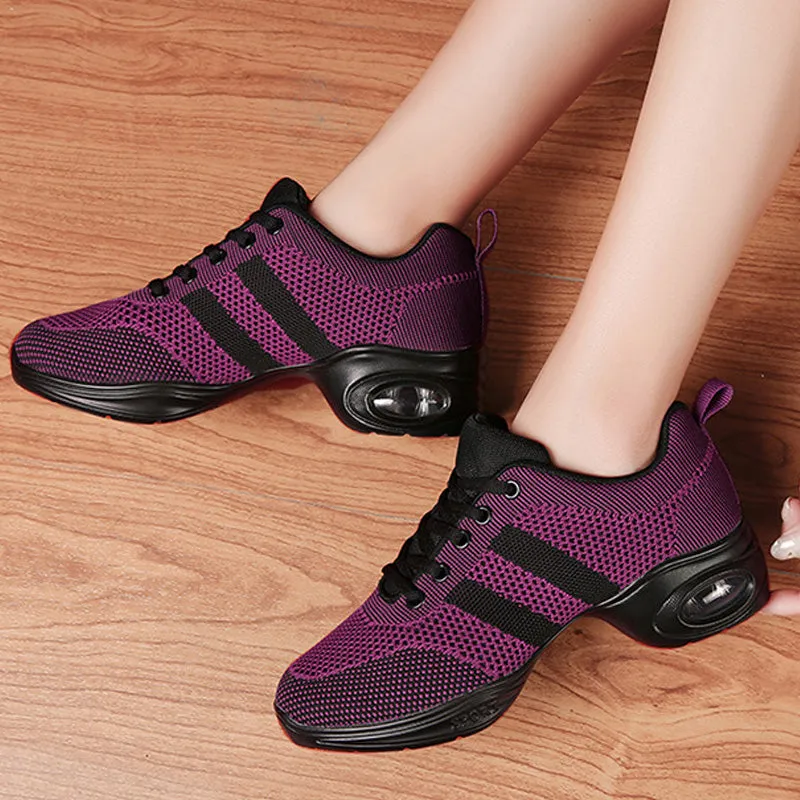 Women's Lace-up Dance Sneakers Party Training Performance Professional Dance Shoes Modern Jazz Dance